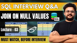 Join on NULL Values in SQL  Mostly Asked in Interview  Deepankar Pathak [upl. by Gillie]