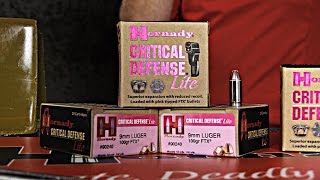 Hornady® Critical Defense® Lite Overview amp Testing with Jessie Harrison [upl. by Holmun531]