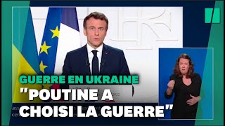 Allocution dEmmanuel Macron sur lUkraine 2 mars 2022 [upl. by Lina]