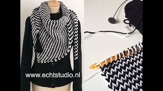 Tunisch haken de quotknitstitchquot [upl. by Ybsorc]