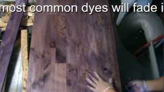 HOW TO USE FABRIC DYE TO STAIN WOOD TUTORIAL [upl. by Anyaled]