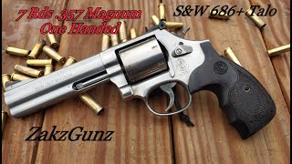 Smith and Wesson 686 Plus 357 Series Talo Edition 357 Mag at the range close up HD [upl. by Allmon]