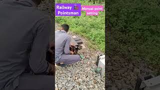 Railway 🚂 Pointsman point Setting Work railway groupd [upl. by Alfreda]