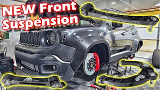 HEMI Swap Jeep Renegade pt 41 Fixing the Front Suspension [upl. by Ethelinda348]