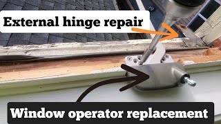 window operator crank replacement on a casement window crank out window [upl. by Laoj]