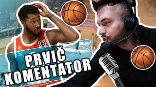 Roškar prvič ŠPORTNI KOMENTATOR 🏀🎤📢 [upl. by Apur759]