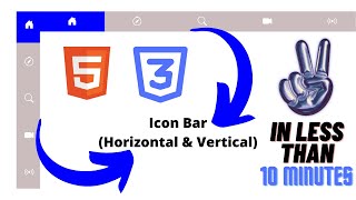 Create an Icon Bar using HTML amp CSS [upl. by Ennaehr]