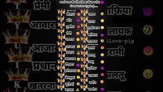 choose your first letter names trending cutename viral videos trend naam love [upl. by Nirrek]