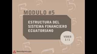 ESTRUCTURA DEL SISTEMA FINANCIERO ECUATORIANO [upl. by Norrej]