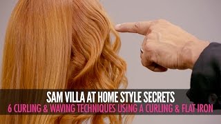 6 Different Ways To Curl Your Hair  Sam Villa [upl. by Hara]