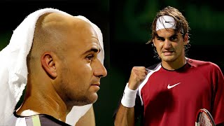 Federer vs Agassi  The Battle of Legends [upl. by Anna]