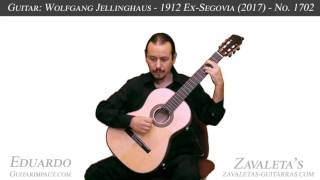 2017 W Jellinghaus mod 1912 ExSegovia no 1702 classical guitar [upl. by Refinney]