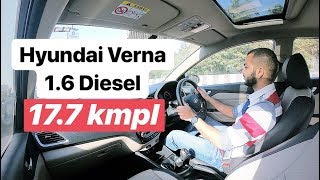 Hyundai Verna 16L Diesel  177 kmpl Mileage Hindi  English [upl. by Iormina]