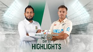 Bangladesh vs New Zealand Highlights  2nd Test  Day 1  New Zealand Tour of Bangladesh 2023 [upl. by Litnahc293]