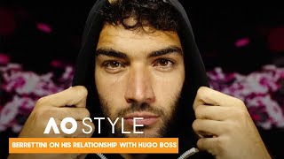 Matteo Berrettini Talks About his Partnership with Hugo Boss  AO Style [upl. by Pinelli]