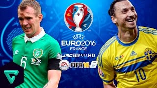 Ireland vs Sweden  UEFA Euro 2016 Simulation  FIFA 16 [upl. by Lonier746]