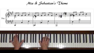 Mia amp Sebastians Theme La La Land Piano Tutorial [upl. by Aliban]