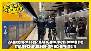 BOEVENSPOTTER ZAKKENROLLER AANGEHOUDEN DOOR DE MARECHAUSSEE OP SCHIPHOL 201 [upl. by Martreb]