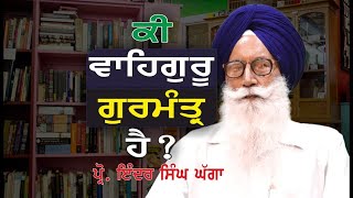 ਕੀ ਵਾਹਿਗੁਰੂ ਗੁਰ ਮੰਤਰ ਹੈ Prof Inder Singh Ghagga [upl. by Concordia75]