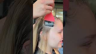 Watch me do a scalp treatment beautyschool beautyschoolstudent haircare hairstylist [upl. by Anilac228]