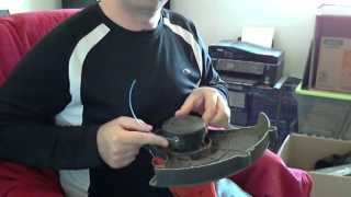 replacing line on Homelite String Trimmer [upl. by Eimmas]