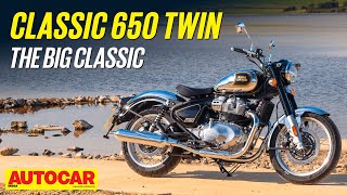 Royal Enfield Classic 650 Twin review  Retro show modern go  First Ride  Autocar India [upl. by Weatherby]