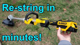 How to replace reload string on Dewalt trimmer  20V or 60V [upl. by Ingles]