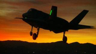 F35 Performs First Night Flight [upl. by Busiek397]