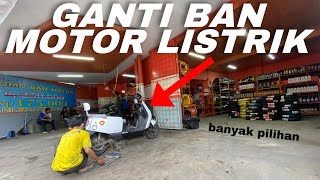 CARA GANTI BAN MOTOR LISTRIK YADEA E8S PRO TERNYATA SUSAH  REKOMENDASI TOKO BAN MOTOR DI DEPOK [upl. by Aniakudo972]