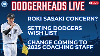 DodgerHeads Live Dodgers in trouble for Roki Sasaki Clayton McCullough new Marlins manager [upl. by Araid]