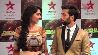 Aditya and Pankhudi at Star Parivaar Awards 2014 [upl. by Marka]