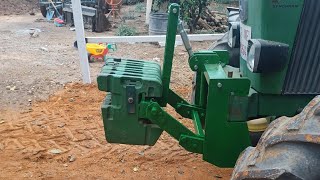 Fabricación de tripuntal delantero en John Deere 3350 con suspensión [upl. by Justinian103]