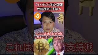 トランプ前大頭領が仮想通貨を支持！！ 仮想通貨 ビットコイン 米国株 暗号通貨 暗号資産 [upl. by Richie]