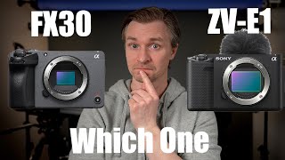 Sony ZVE1 vs Sony FX30 [upl. by Nohcim]