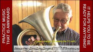 Adjutant Sickles March  Euphonium Practice and FREE Downloadable Parts [upl. by Tomasz]