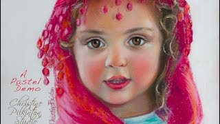 Pastel Portrait Class Demo Brileigh [upl. by Stanway]