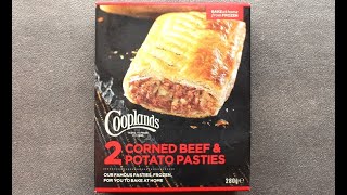 Cooplands CORNED BEEF amp POTATO PASTIES  £150  Heron Foods  Bake At Home  Food Review [upl. by Betthezul81]