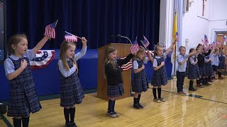 Students honor veterans in Luzerne County [upl. by Sitto]