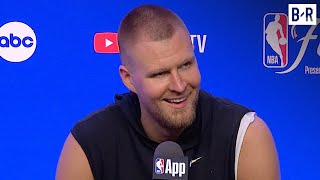 Kristaps Porzingis Talks Return From Injury amp Celtics Game 1 Win in the NBA Finals [upl. by Denys]