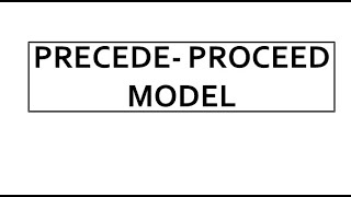 PRECEDE PROCEED MODEL IN PLANNING HEALTH EDUCATION PROGRAMME IN EASY WAY [upl. by Ynehteb937]