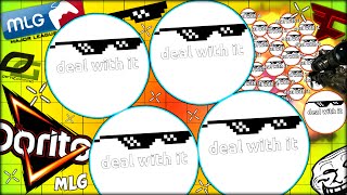 DEAL WITH IT  MLG AGARIO WITH AIRHORNS AND HITMARKERS THE MOST ADDICTIVE GAME EVER  AGARIO 22 [upl. by Yursa]