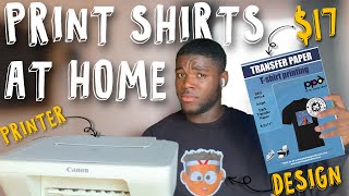 How To Print T Shirts Using A Home Printer and Transfer Paper [upl. by Selemas]