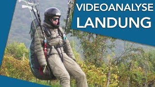 Videoanalyse Landetraining Kommentar  Paragliding lernen  Flugschule Hirondelle Weinheim [upl. by Leamsi]