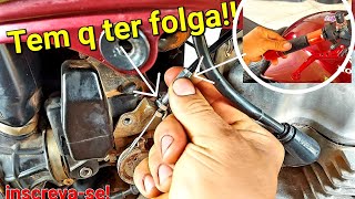 como deixar a folga correta do acelerador de moto injetada [upl. by Ellenahc154]