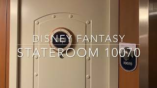 Disney Cruise Line Stateroom Tour Disney Fantasy 10070 [upl. by Lustick]