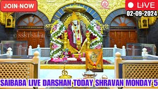 🔴Sai Baba Live Darshan Today  02 September 2024  Monday  Saibaba  Shirdilive ©️SSST [upl. by Ardnahc399]