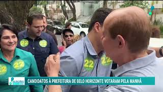 Candidatos à prefeitura de Belo Horizonte votaram pela manhã deste domingo 27 [upl. by Eanahs]