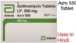 Azro 500 Tablet uses side effects and doses in Hindi [upl. by Nosrac]