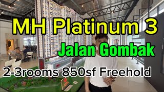 Property Searcher  Freehold MH Platinum 3  Jalan Gombak  23rooms 650950sqft  Walk to MRT3 [upl. by Shalom]