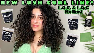 NEW LUSH COSMETICS CURLS COILS amp TEXTURED HAIR LINE REVIEW LOC amp LOG METHOD [upl. by Reyaht]